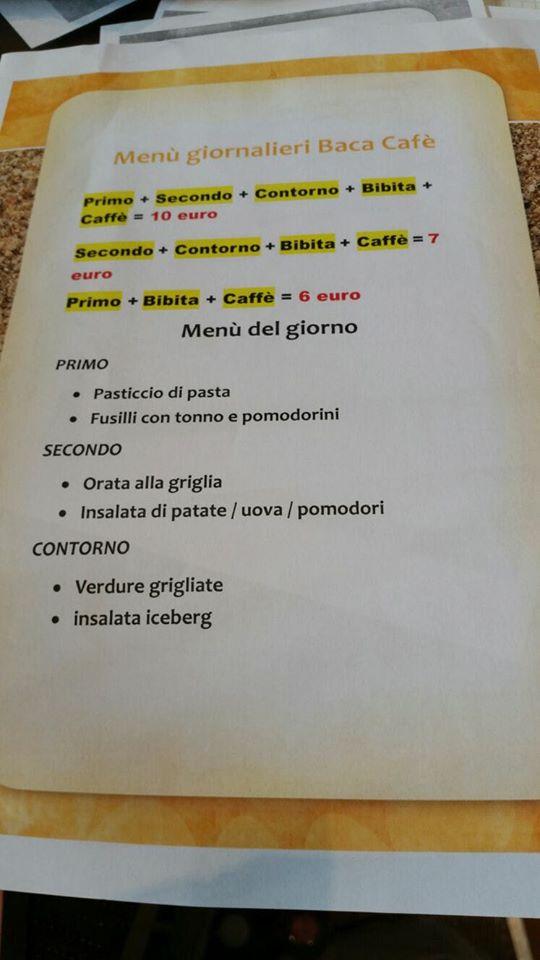 Menu di Baca Cafè Bresso 