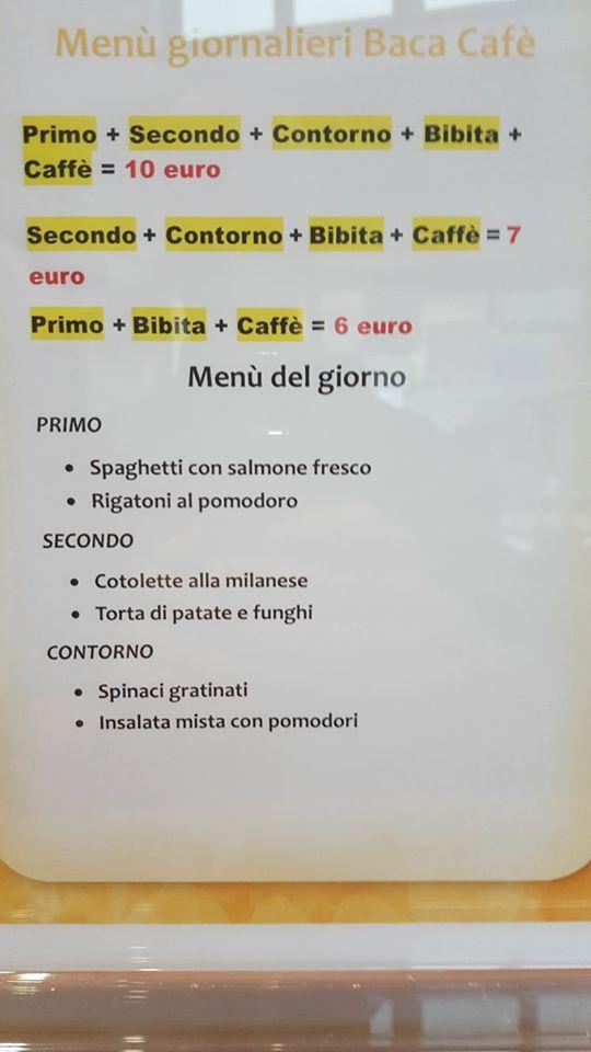 Menu di Baca Cafè Bresso 