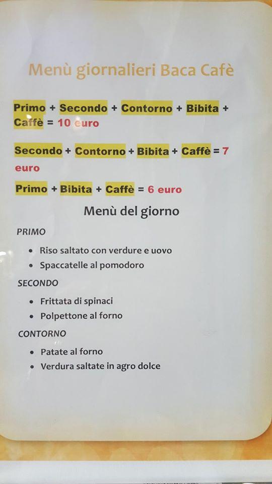 Menu di Baca Cafè Bresso 