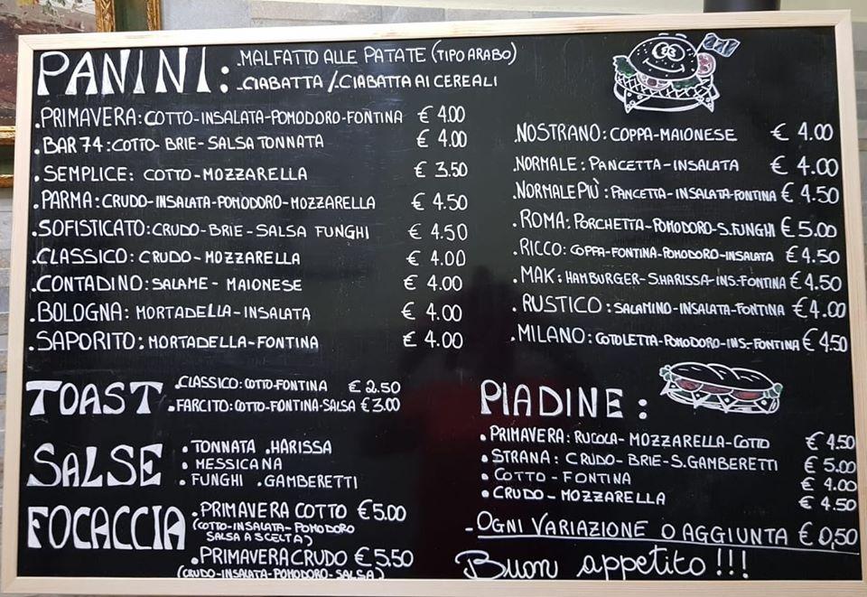 Menu di BAR CECI 