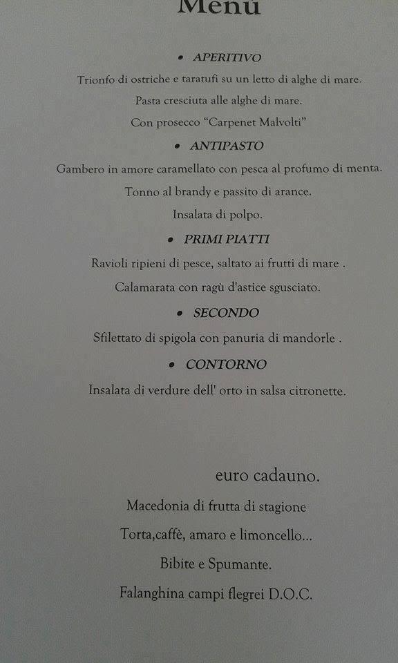 Menu di La Giara Eventi 