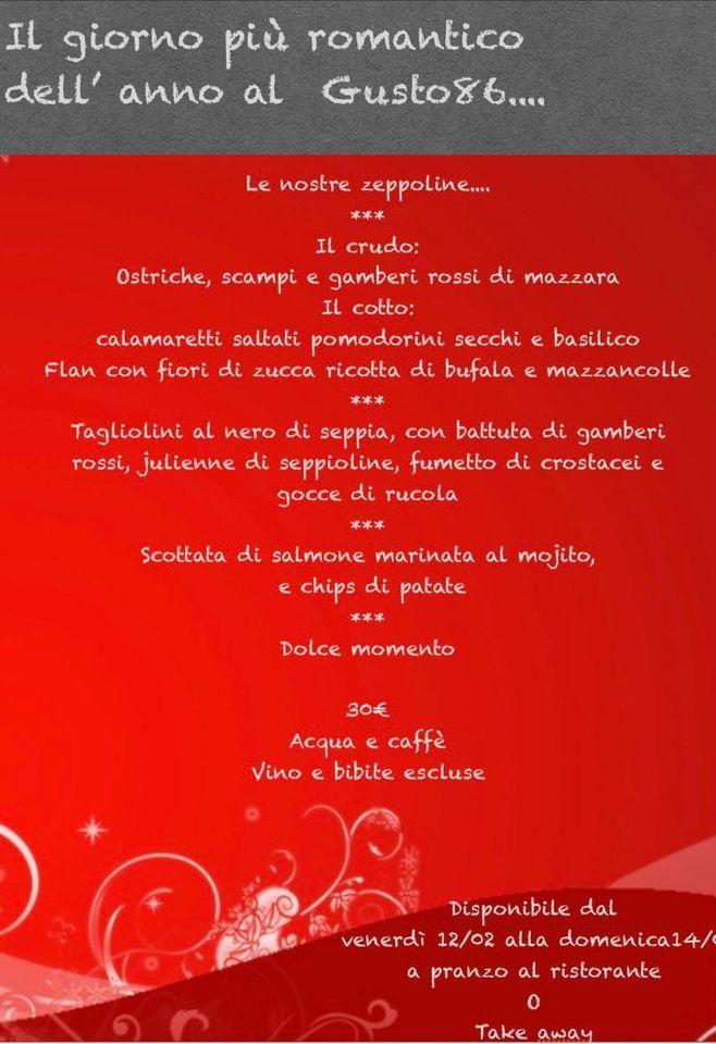 Menu di Gusto86 Calusco Calusco d'Adda 