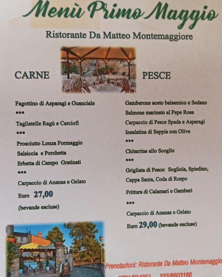Menu di Albergo Diffuso Borgo Montemaggiore 