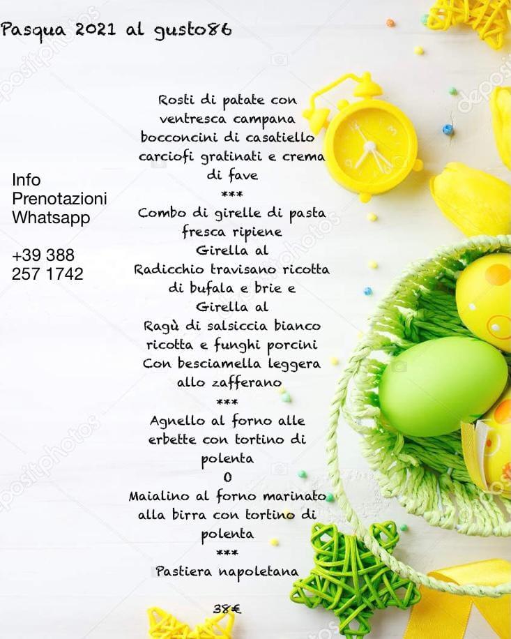 Menu di Gusto86 Calusco Calusco d'Adda 