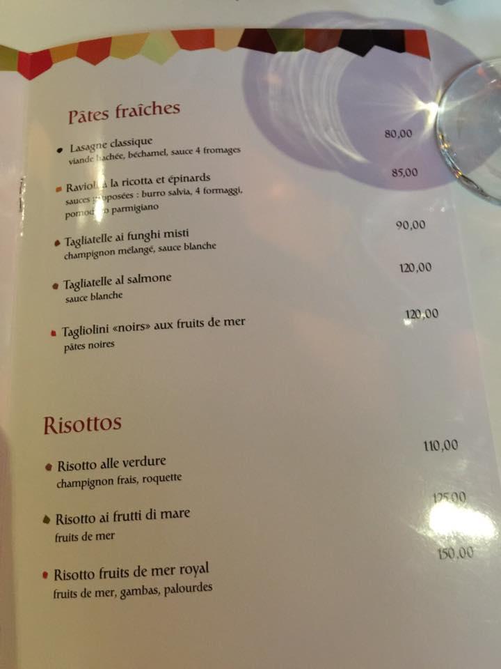 Menu de Finzi Hay Riad