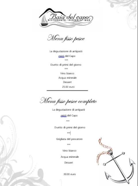 Menu di Alumera Restaurant 