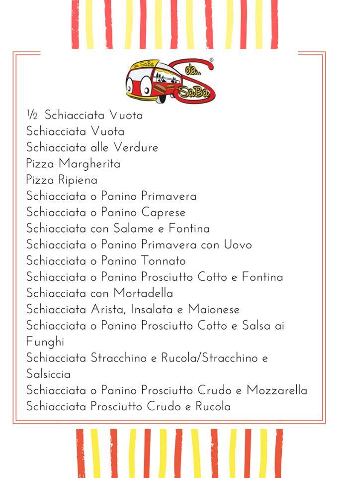 Menu di Da Saba SRL 