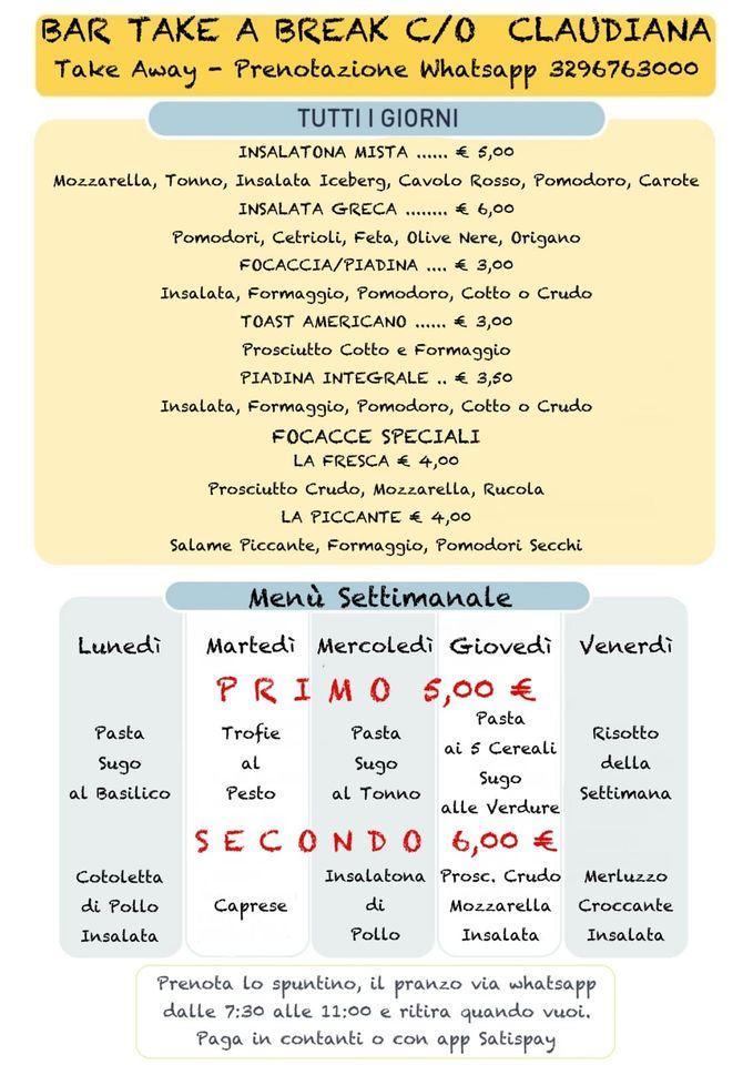Menu di Take a break 