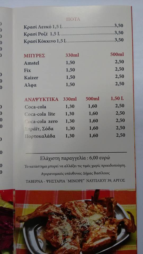 Carta de Μινόρε