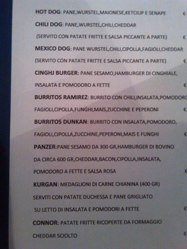 Menu di Highlander 