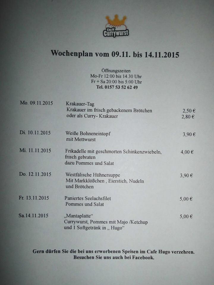King Of Currywurst Rheine menu