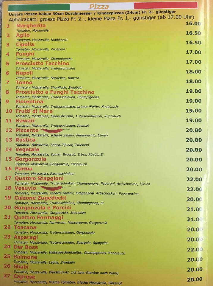 Menu di Pizza Nesti 