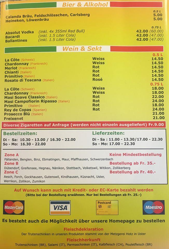 Menu di Pizza Nesti 