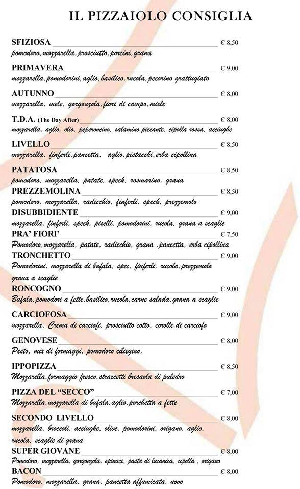 Menu di La Campanella 