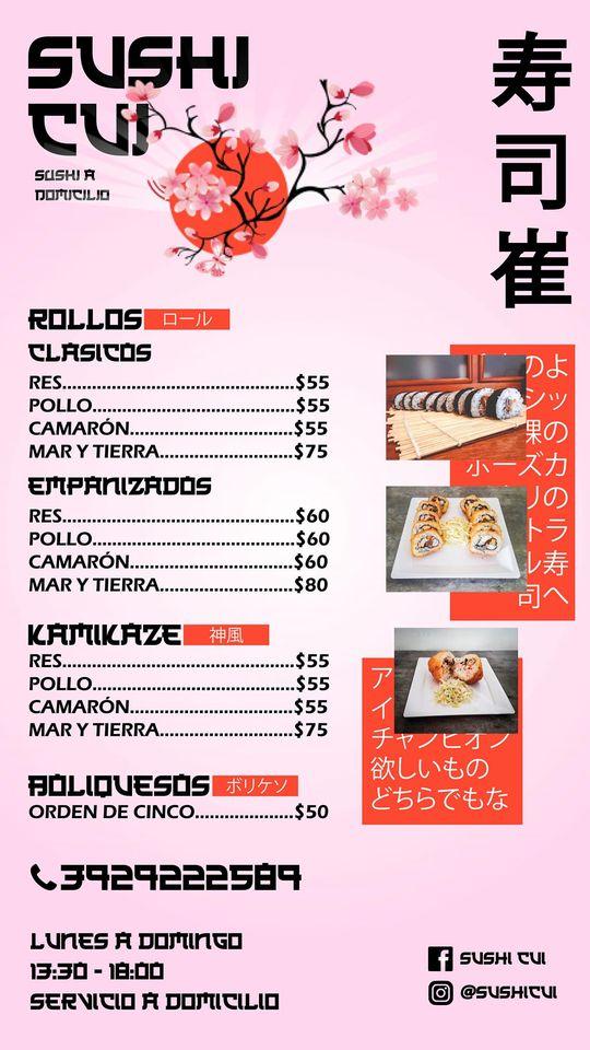 Sushi Cui menu