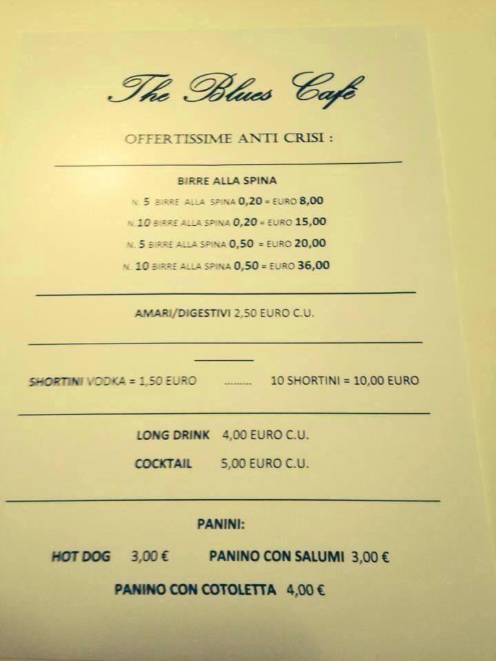 Menu di The Blues Cafè 