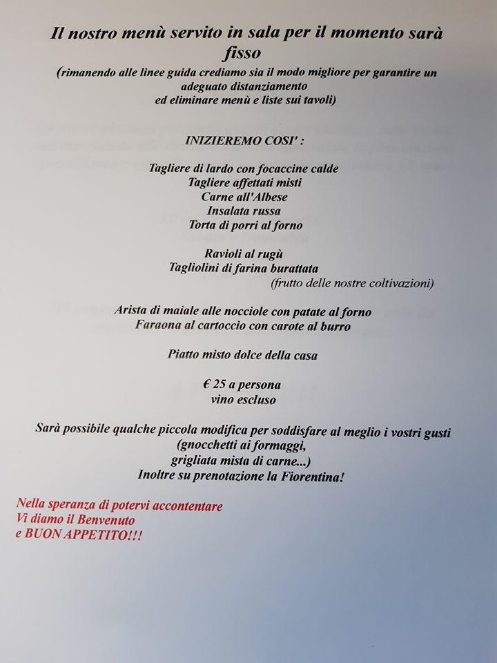 Menu di Ca del Brusco 