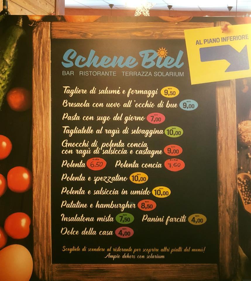 Menu di Schene BIEL 1 Gressoney-la-Trinité 