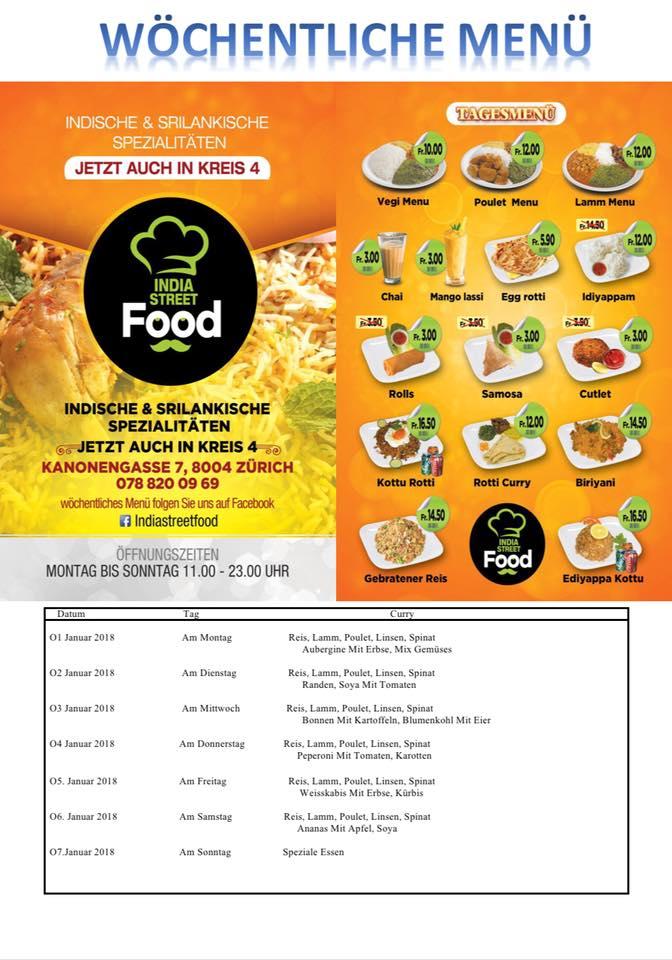 Menu di Indiastreetfood 