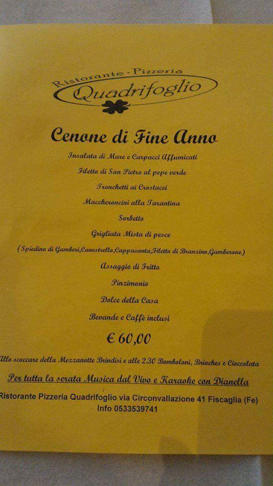 Menu di Quadrifoglio 