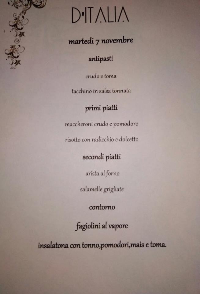 Menu di D'Italia 