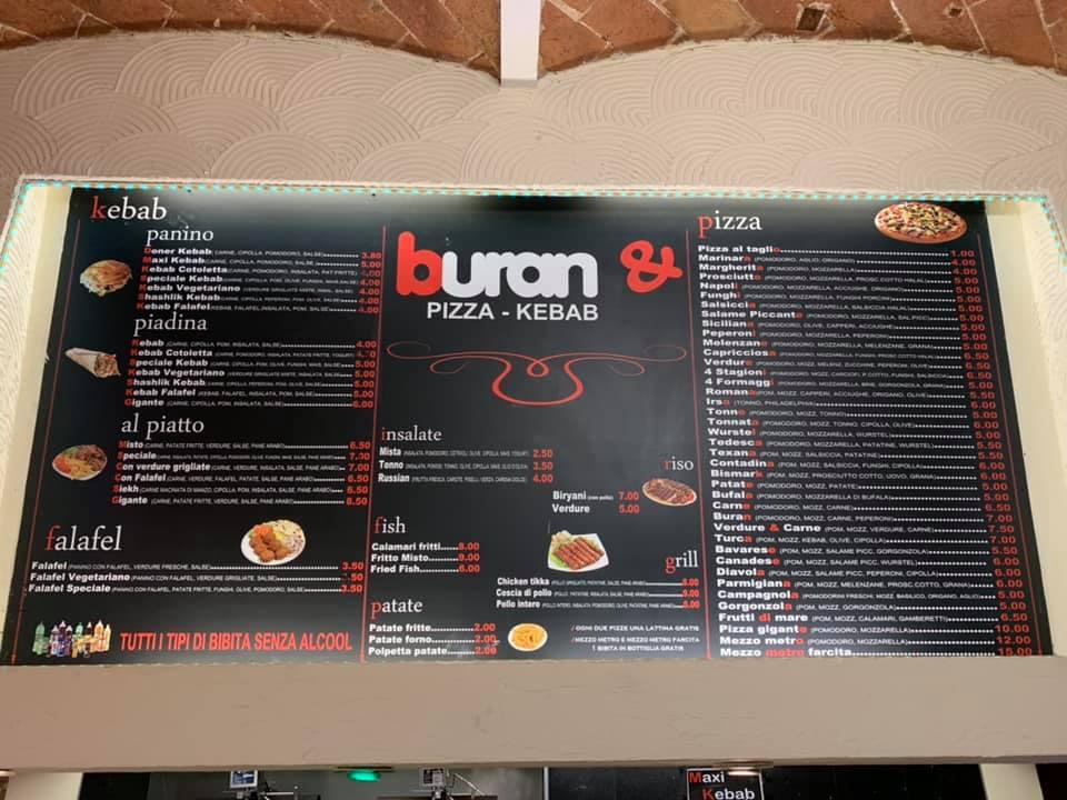 Menu di Buran Pizza-kebab 