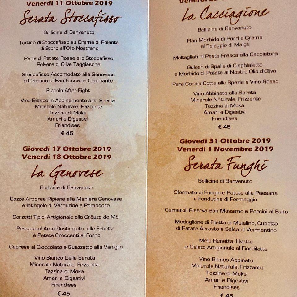 Menu di Egua e sa^ 