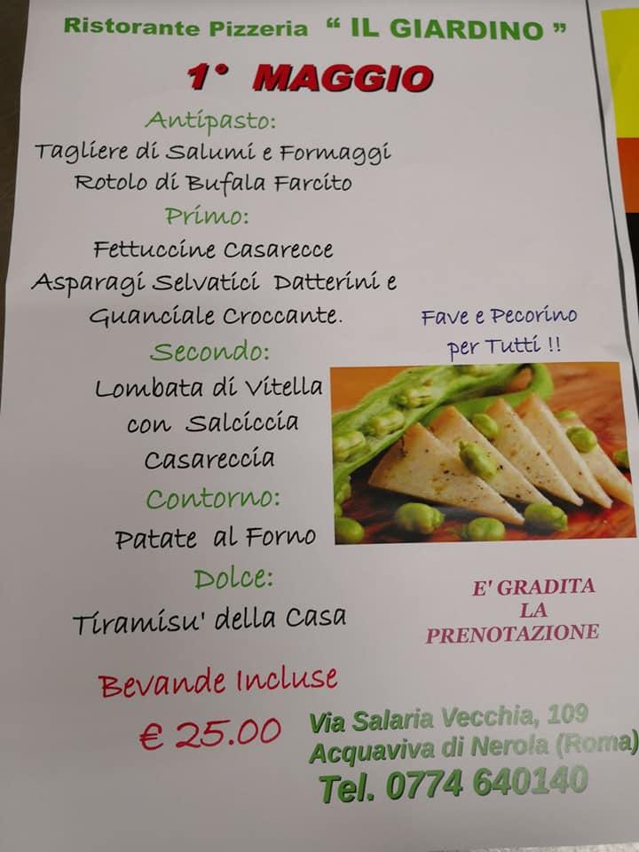 Menu di Il Giardino da Secondo 