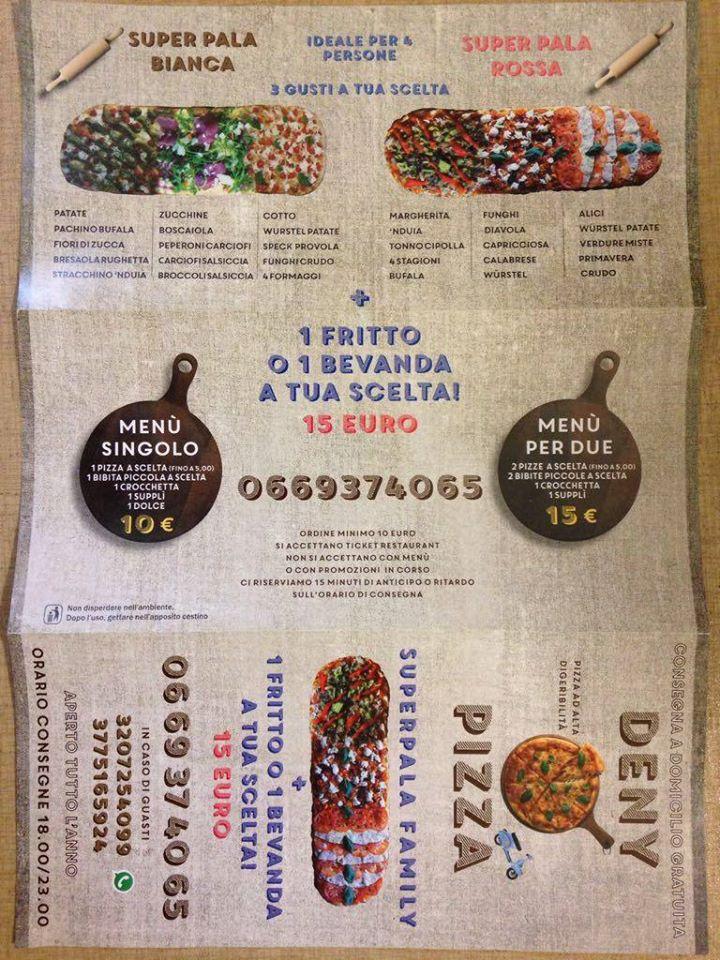 Menu di Deny Pizza 
