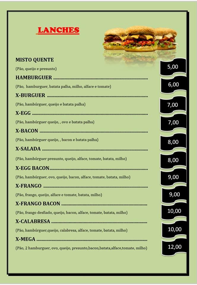 Mega Pizza cardápio