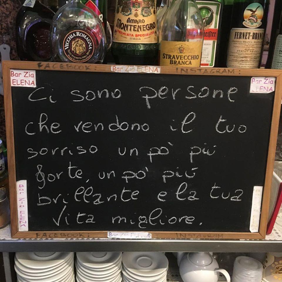 Menu di Bar Da Zia Elena Verona 