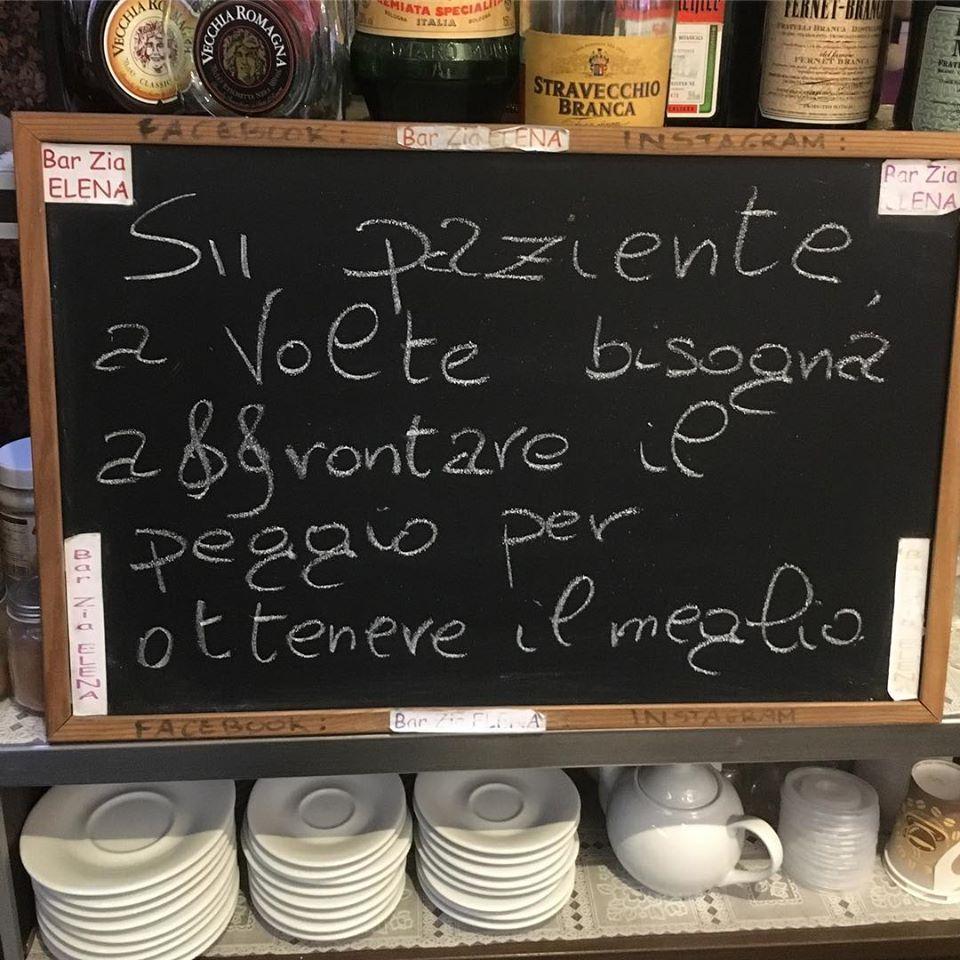 Menu di Bar Da Zia Elena Verona 