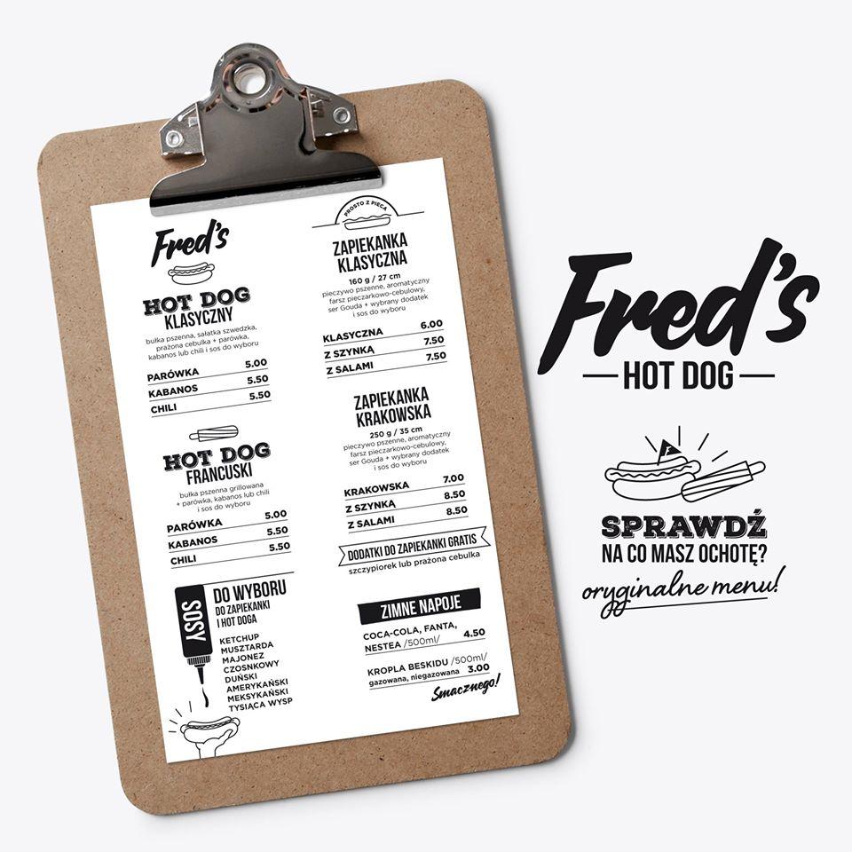 Fred's menu