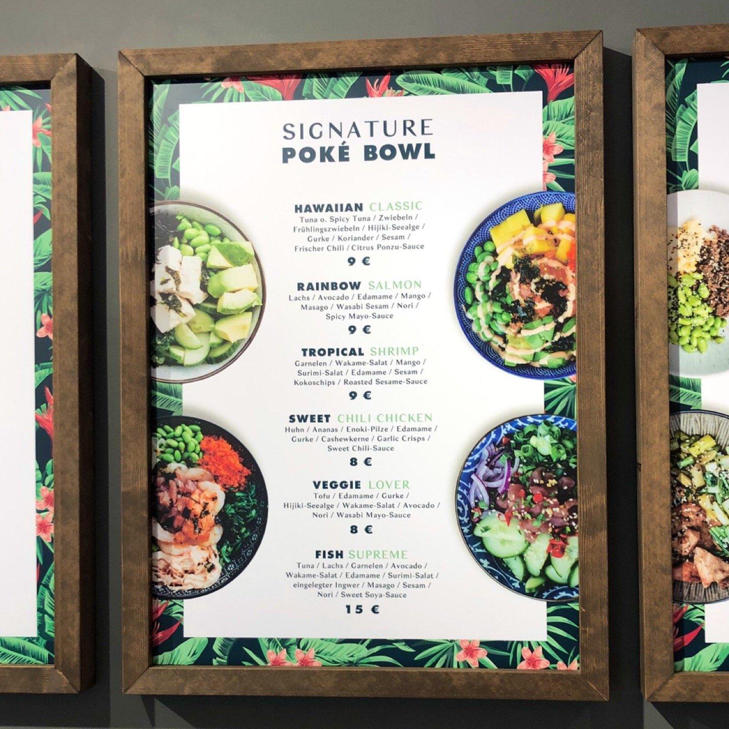 Poké Bay menu