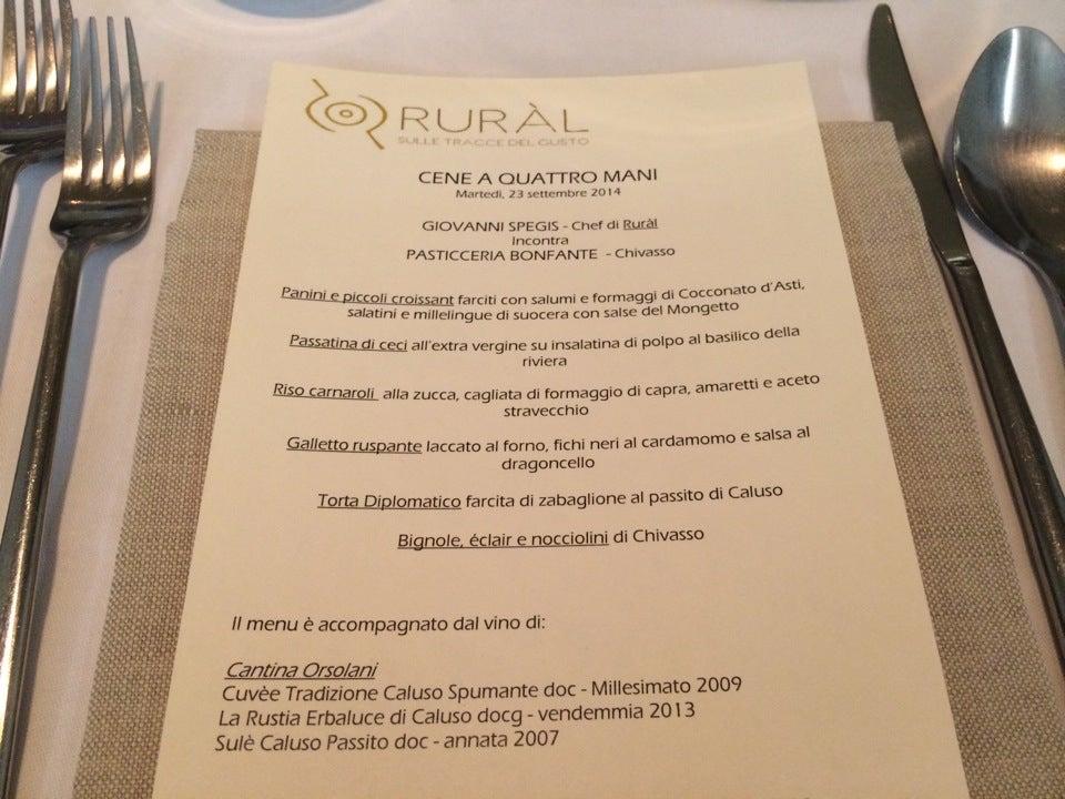 Menu di Ristorante Ruràl 