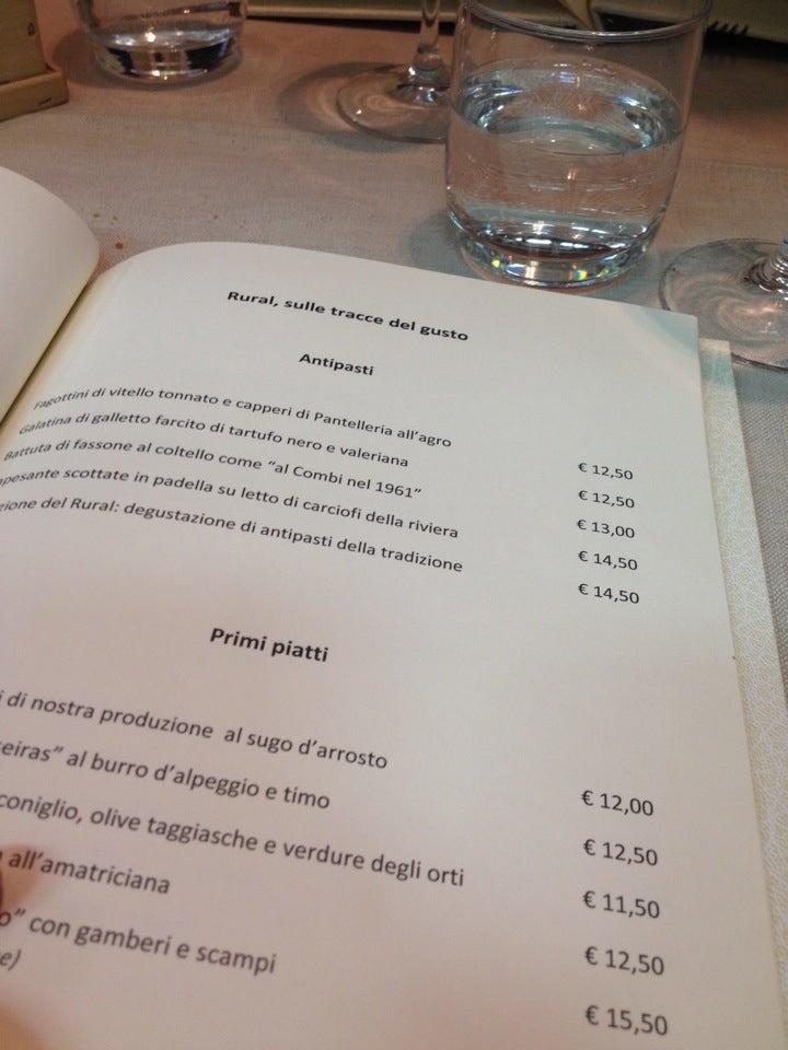 Menu di Ristorante Ruràl 