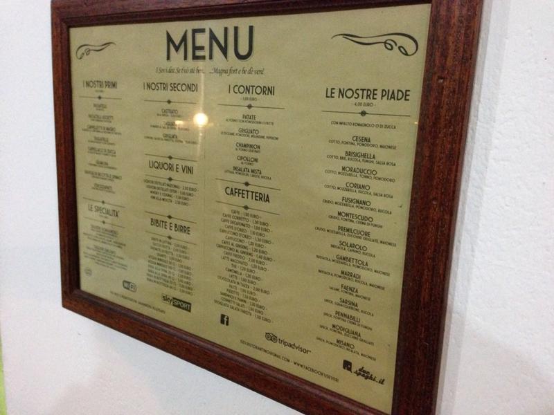 Menu di iSev Bar Ristorantino 