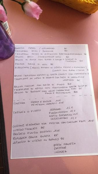 Menu di Trattoria Fra-Se 