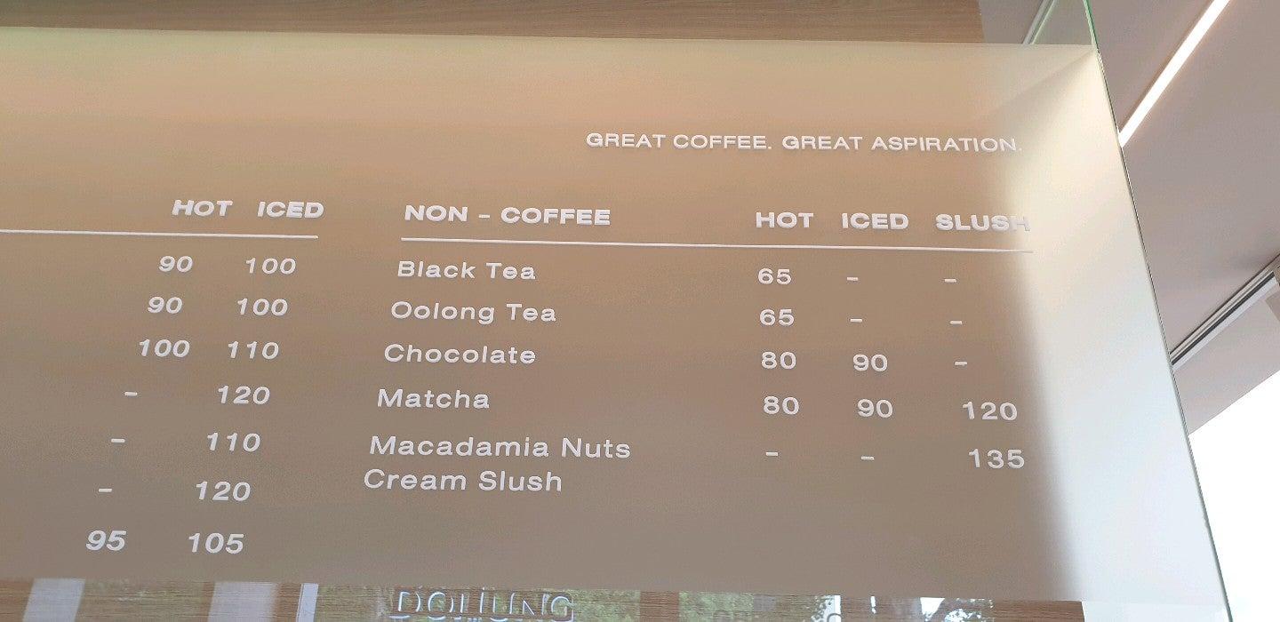 Cafe Doitung メニュー