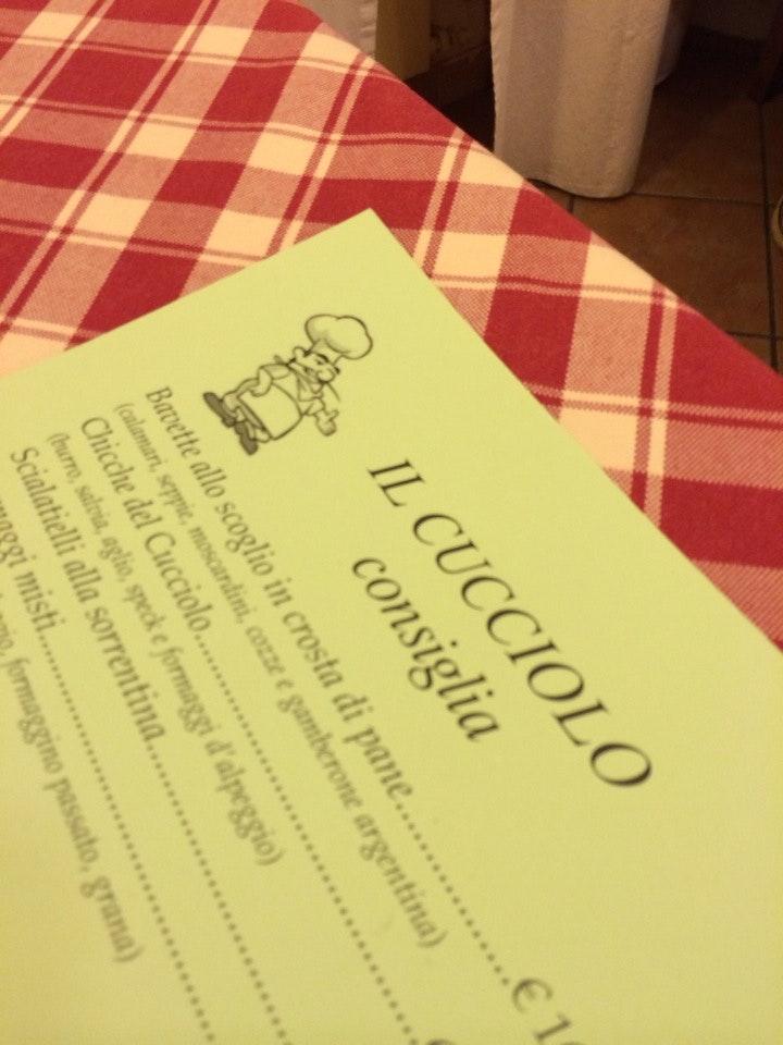 Menu di Il Cucciolo Trattoria Pizzeria 