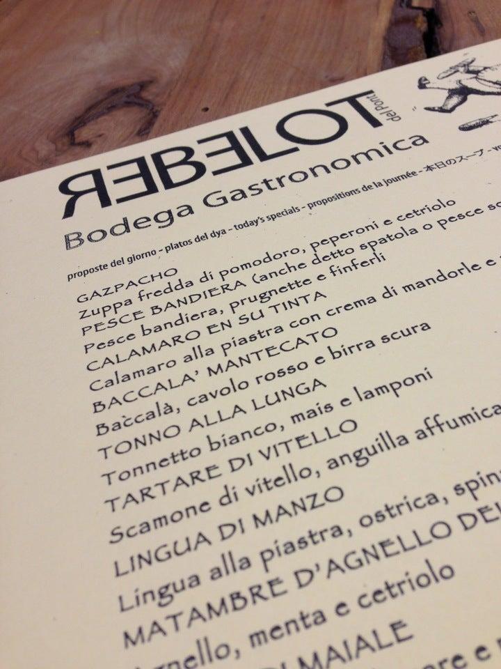 Menu di Rebelot 