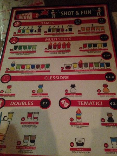 Menu di BadaBoom 
