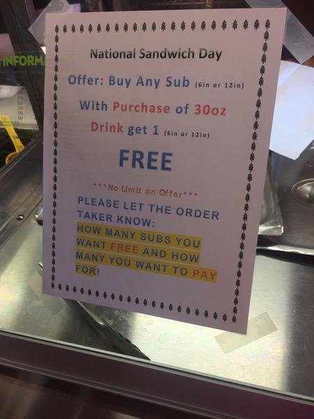 Carta de Subway