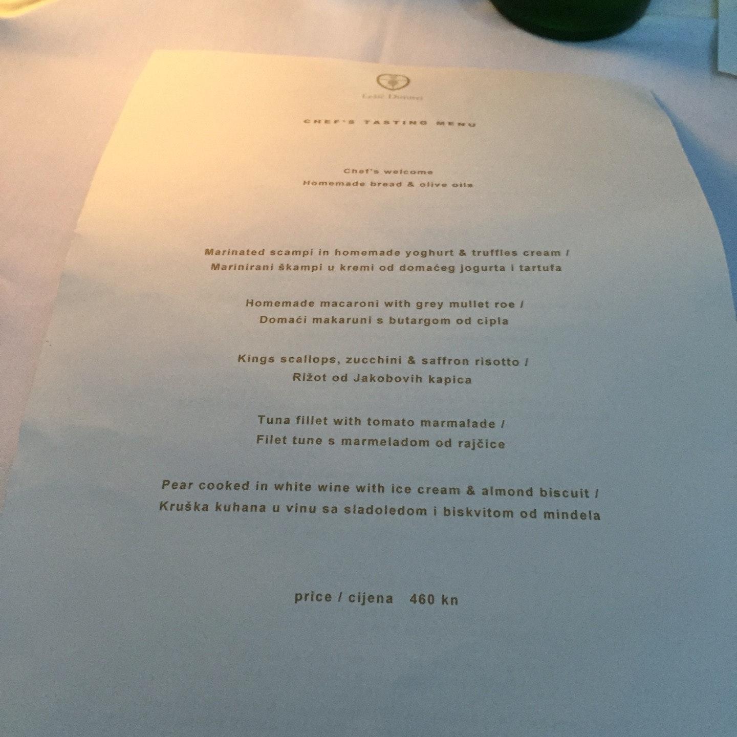 Menu di LD Terrace 