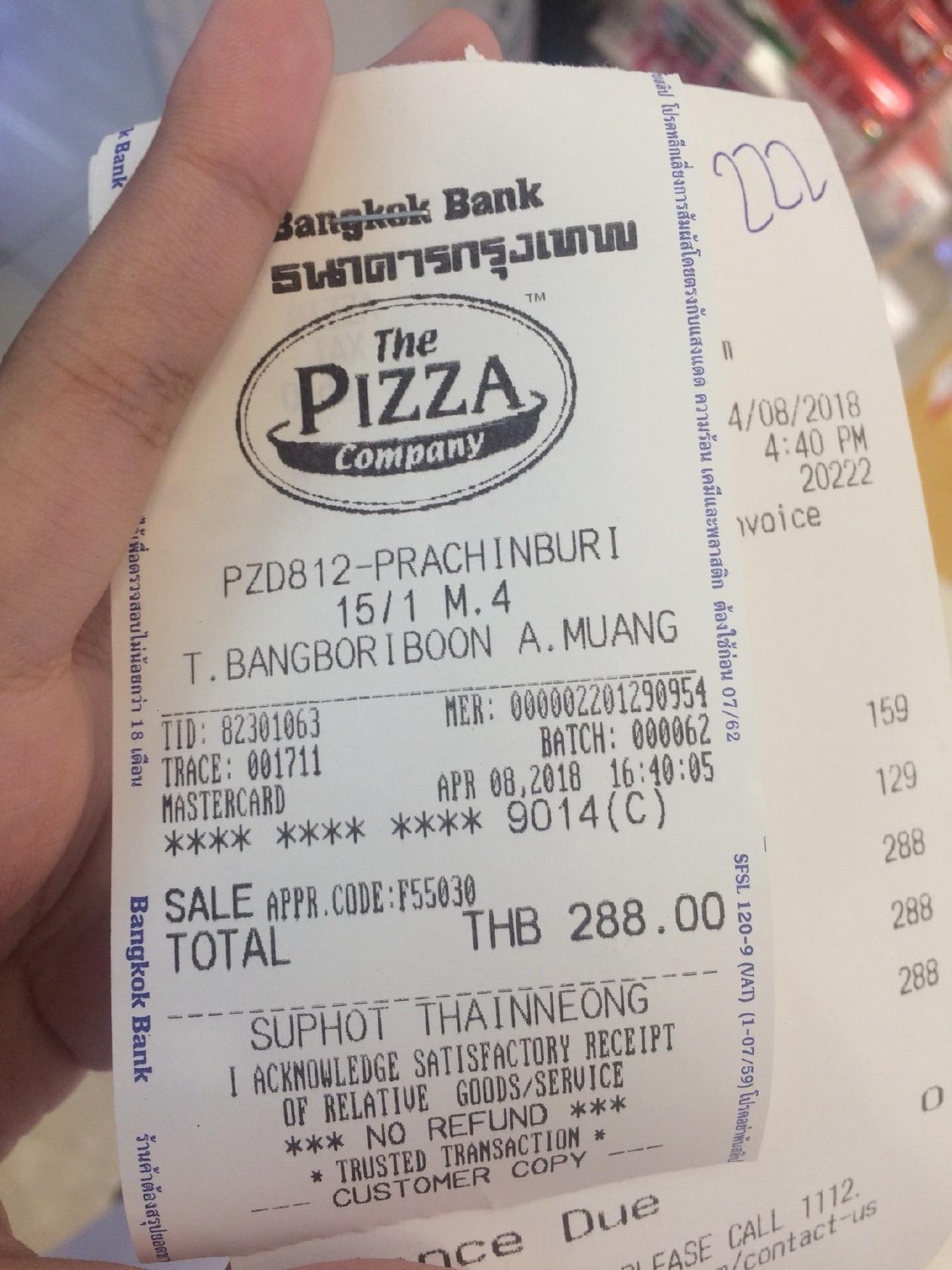 The Pizza Company メニュー