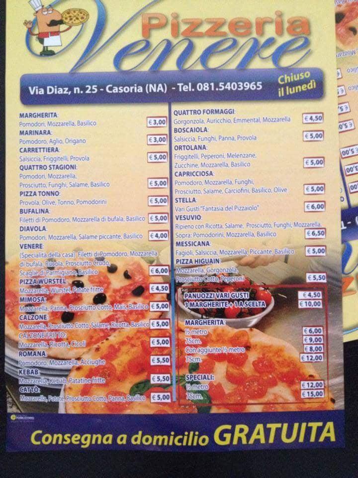 Menu di Venere 