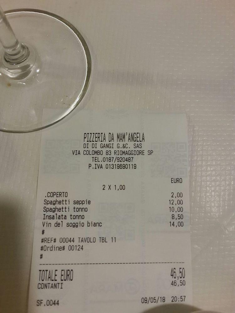 Menu di Pizzeria Da Mam'angela 