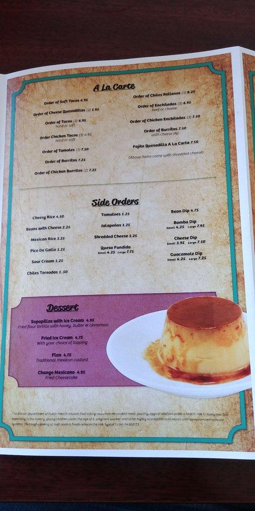 Mi Pueblito menu