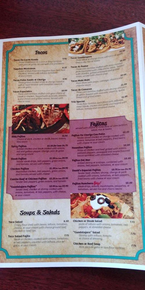 Mi Pueblito menu