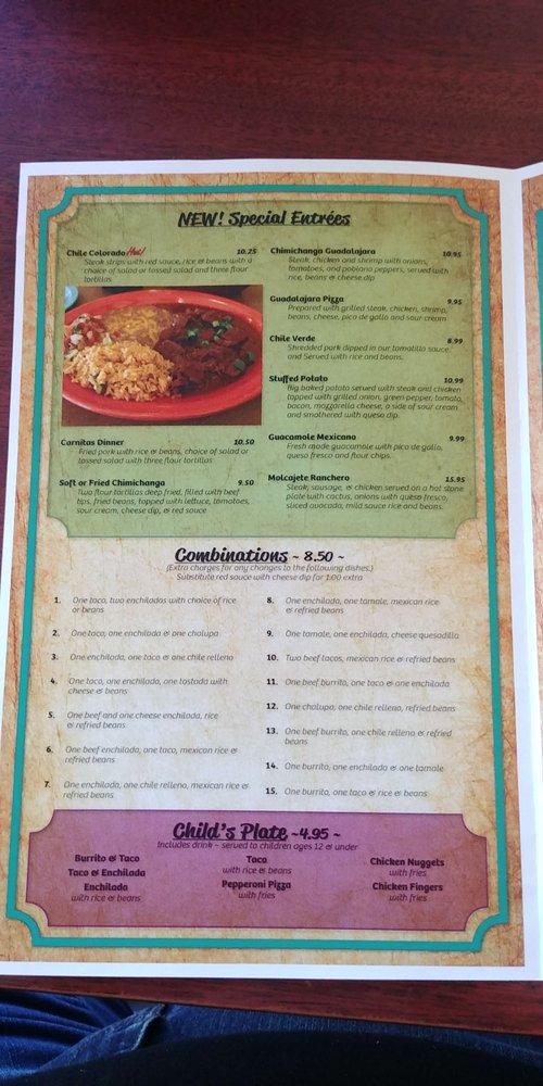 Mi Pueblito menu